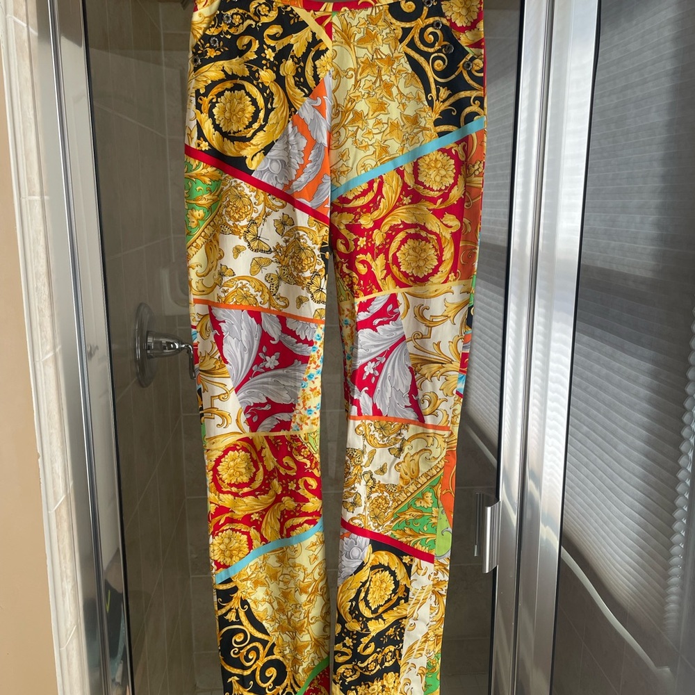 Gianni Versace baroque print pants